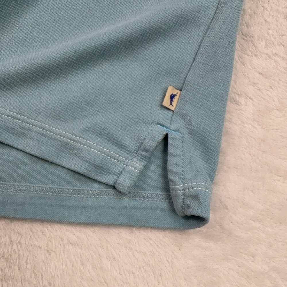 Tommy Bahama Polo Shirt Mens M Blue Lyocell Polyester Tagless Collared - Picture 4 of 10